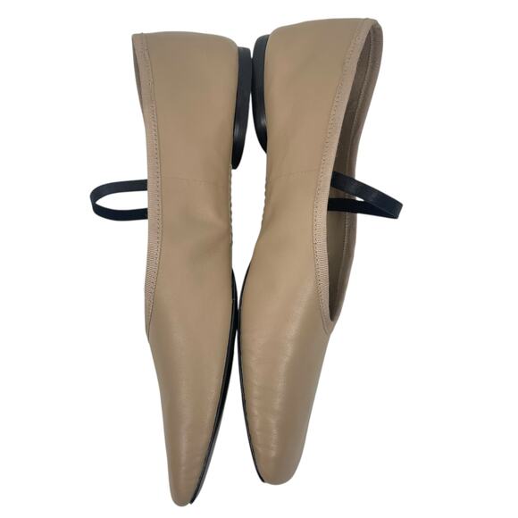 Vince Vivian Nappa Leather Mary Jane Flats Taupe Clay Size 8.5M - Picture 6 of 14